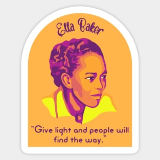 Ella Baker Portrait and Quote Sticker